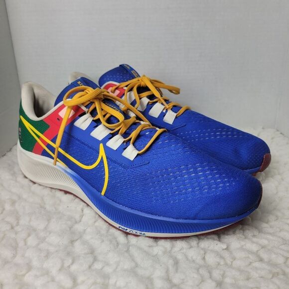 Nike Air Zoom Pegasus 38 JM Jordan Size 14 Moss Royal Gold Green Red D07763 400 - Picture 1 of 11
